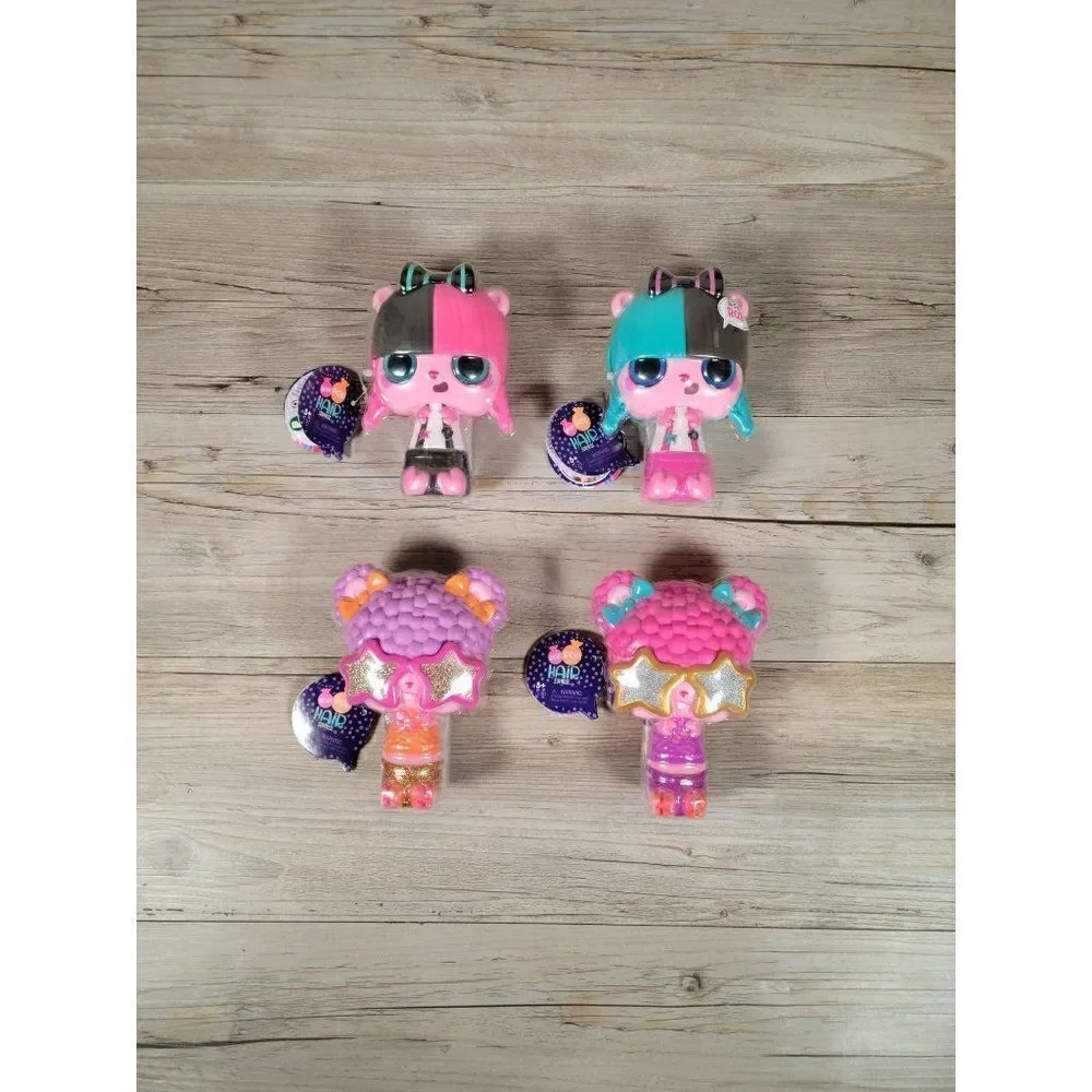 New Pop Pop Hair Surprise 3-1 Pop Pets with Pop Surprise (Lot Of 8) Comb Brush
